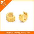ER03003 gold plated hoop earrings , steel hinged earrings ,stainless steel earring jewelry